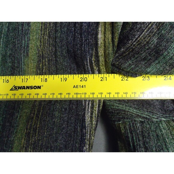 Simply Vera Wang 3/4 Sleeves Green Vertical Stripe Banded Bottom W/Tie Sz Small - Picture 5 of 8